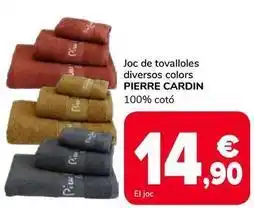 Supeco Pierre cardin - joc de tovalloles diversos colors oferta
