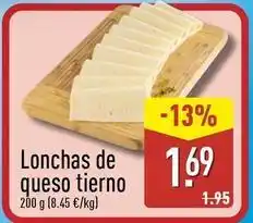 ALDI Lonchas de queso tierno oferta