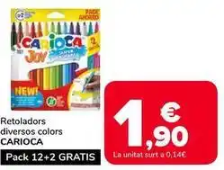 Supeco Carioca - retoladors diversos colors oferta
