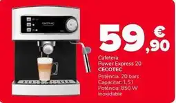 Supeco Cecotec - cafetera power express 20 oferta