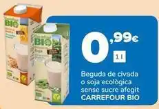 Supeco Carrefour bio - bio beguda de civada o soja ecologica sense sucre afegit oferta