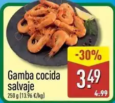 ALDI Gamba cocida salvaje oferta