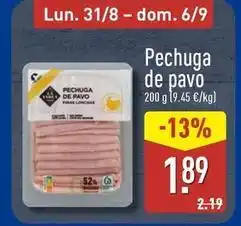 ALDI La tabla - pechuga de pavo oferta