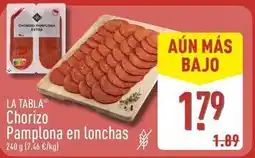 ALDI La tabla - chorizo pamplona en lonchas oferta