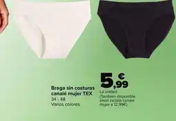 Carrefour Tex - braga sin costuras canalé mujer oferta
