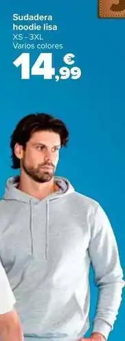 Carrefour Tex - sudadera hoodie lisa oferta