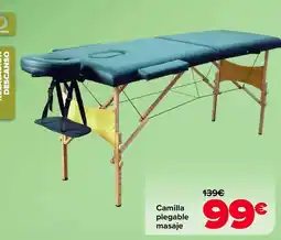 Carrefour Camilla plegable masaje oferta