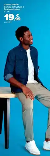 Carrefour Tex - camisa denim camisa estructura o pantalon jogger oferta