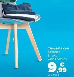Carrefour Tex - camiseta con botones oferta