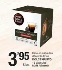 SPAR Fragadis Dolce gusto - cafe en capsules diferents tipus oferta
