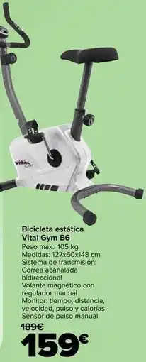 Carrefour Vital gym - bicicleta estática b6 oferta