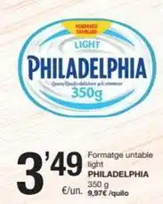 SPAR Fragadis Philadelphia - formatge untable light oferta