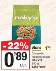 SPAR Fragadis Cacauets repelats fregits oferta