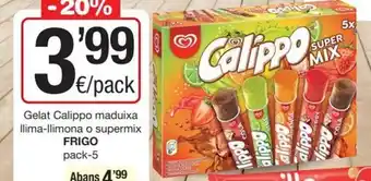 Frigo - gelat calippo maduixa lima-limona o supermix