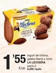 La lechera - logurt de tofona, galeta maria o torro