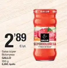 SPAR Fragadis Gallo - salsa súper bolonyesa oferta