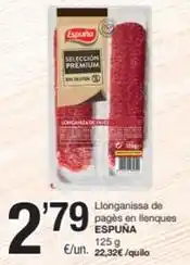 SPAR Fragadis Espuña - llonganissa de pages en llenques oferta