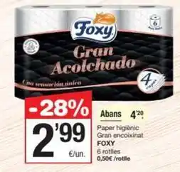 SPAR Fragadis Foxy - paper higienic gran encoixinat oferta