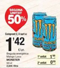SPAR Fragadis Mango - beguda energètica mango loco oferta