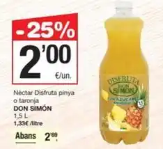 SPAR Fragadis Don simón - néctar disfruta pinya o taronja oferta