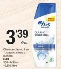 SPAR Fragadis H&s - champú classic 2 en 1, classic, citrus o menthol oferta