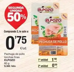 SPAR Fragadis El pozo - pechuga de pollo lonchas finas oferta
