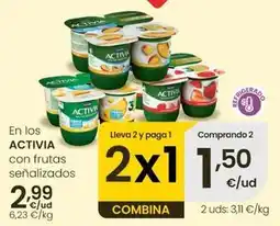 Eroski Danone - en los activia con frutas oferta