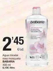 SPAR Fragadis Babaria - agua micelar rosa mosqueta oferta