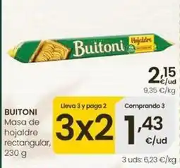 Eroski Buitoni - masa de hojaldre rectangular oferta