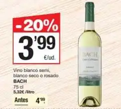 SPAR Fragadis Bach - vino blanco semi, blanco seco o rosado oferta
