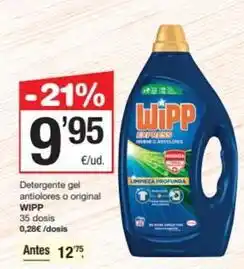 SPAR Fragadis Wipp - detergente gel antiolores o original oferta