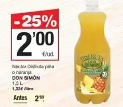 SPAR Fragadis Don simón - néctar disfruta pina o naranja oferta