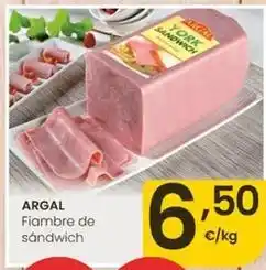 Eroski Argal - fiambre de sandwich oferta