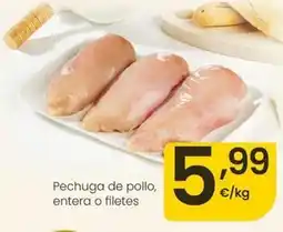 Eroski Pechuga de pollo, entera o filetes oferta