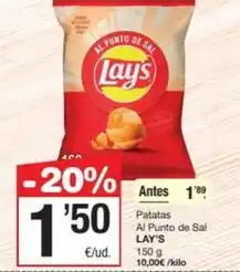 SPAR Fragadis Lay's - patatas al punto de sal oferta
