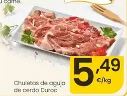 Eroski Duroc - chuletas de aguja de cerdo oferta