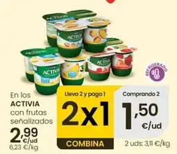 Eroski Activia - en los con frutas oferta