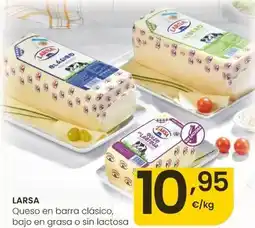 Eroski Larsa - queso en barra clasico bajo en grasa o sin lactosa oferta