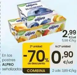 Eroski Alpro - en los postres senalizados oferta