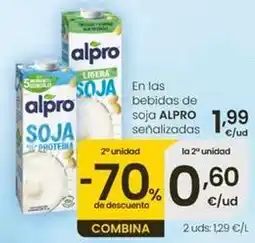 Eroski Alpro - en las bebidas de soja senalizadas oferta