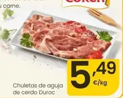 Eroski Duroc - chuletas de aguja de cerdo duroc oferta