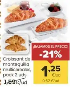 Autoservicios Familia Croissant de mantequilla multicereales oferta