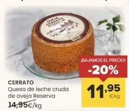 Autoservicios Familia Cerrato - queso de leche cruda de oveja reserva oferta