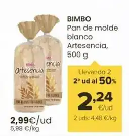 Autoservicios Familia Bimbo - pan de molde blanco oferta