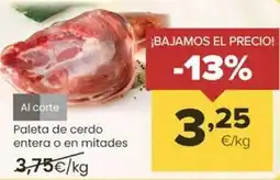 Autoservicios Familia Paleta de cerdo entera o en mitades oferta