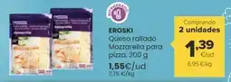 Autoservicios Familia Eroski - queso rallado mozzarella para pizza oferta