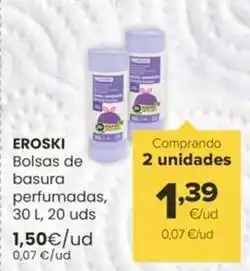 Autoservicios Familia Eroski - bolsas de basura perfumadas oferta