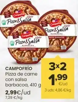 Autoservicios Familia Campofrío - pizza de carne con salsa barbacoa oferta