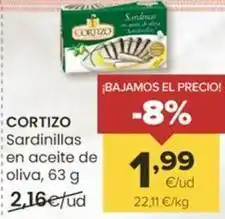 Autoservicios Familia Cortizo - sardinillas en aceite de oliva oferta
