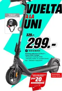MediaMarkt Segway - patinete electrico 12 pro + + case noir + hipo gewurz oferta